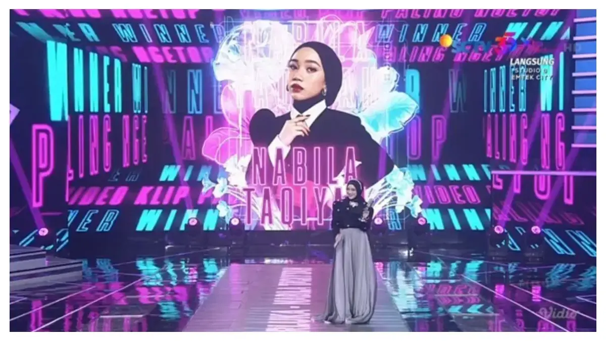 Nabila Taqiyyah Boyong Piala SCTV Music Awards 2025 (tangkapan layar Vidio)