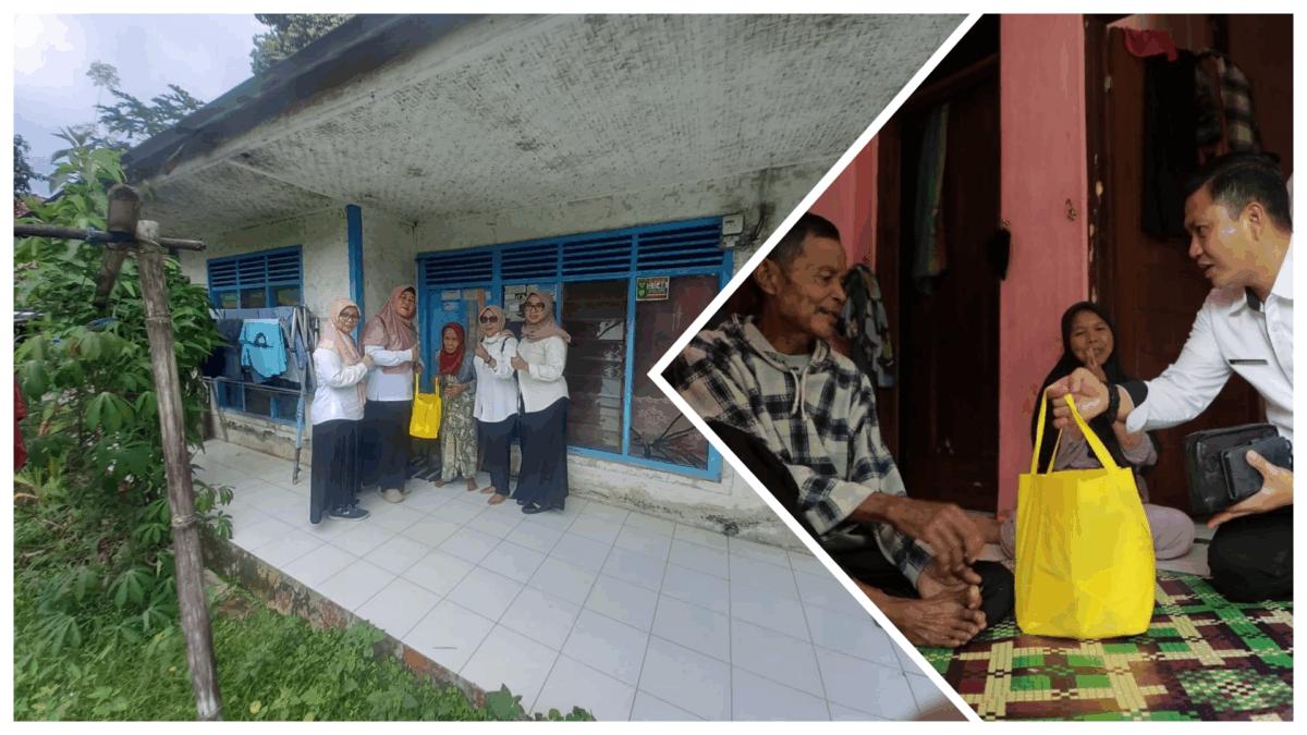 Bantuan kaum lansia dari Diskominfo Kota Tasik