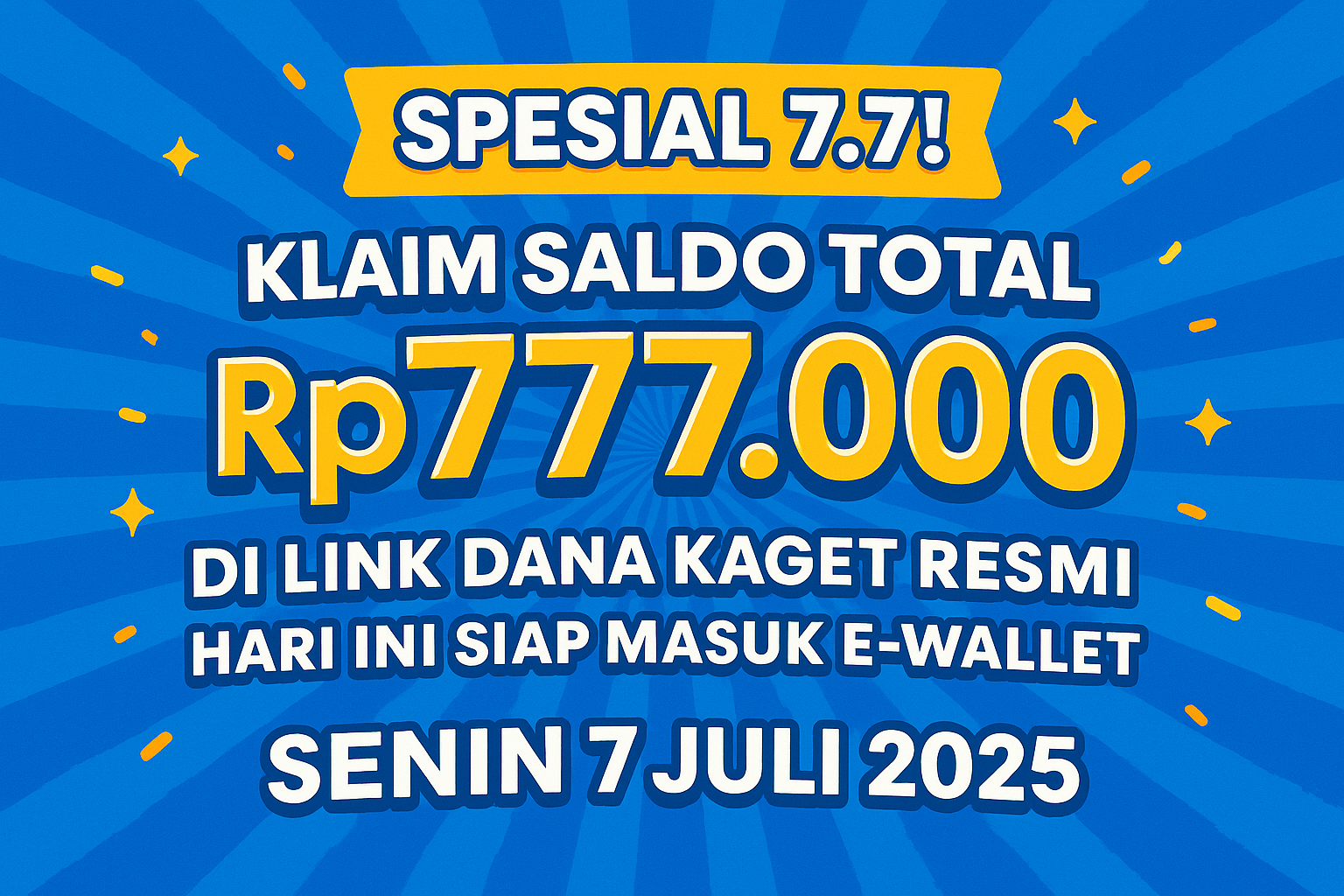 link DANA Kaget resmi hari ini