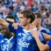 Selebrasi pemain Como usai menundukkan Ajax di laga final Como Cup