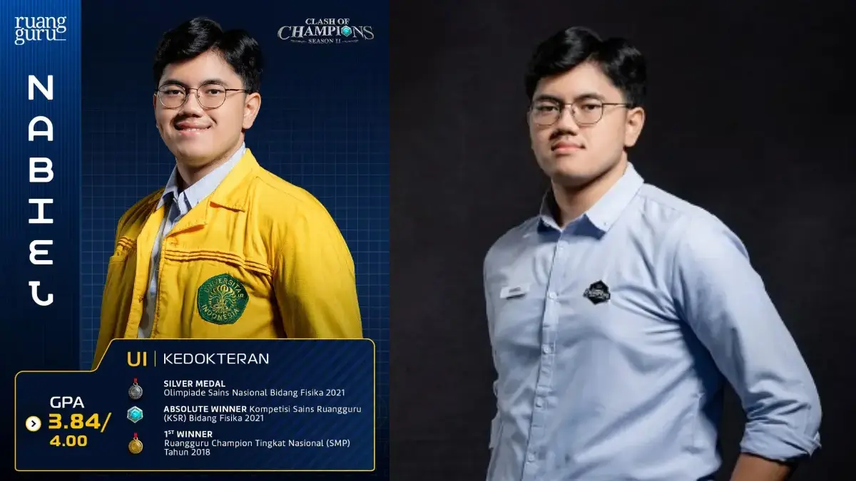 Nabiel peserta Clash of Champions Season 2 (istimewa: Ruangguru.com)