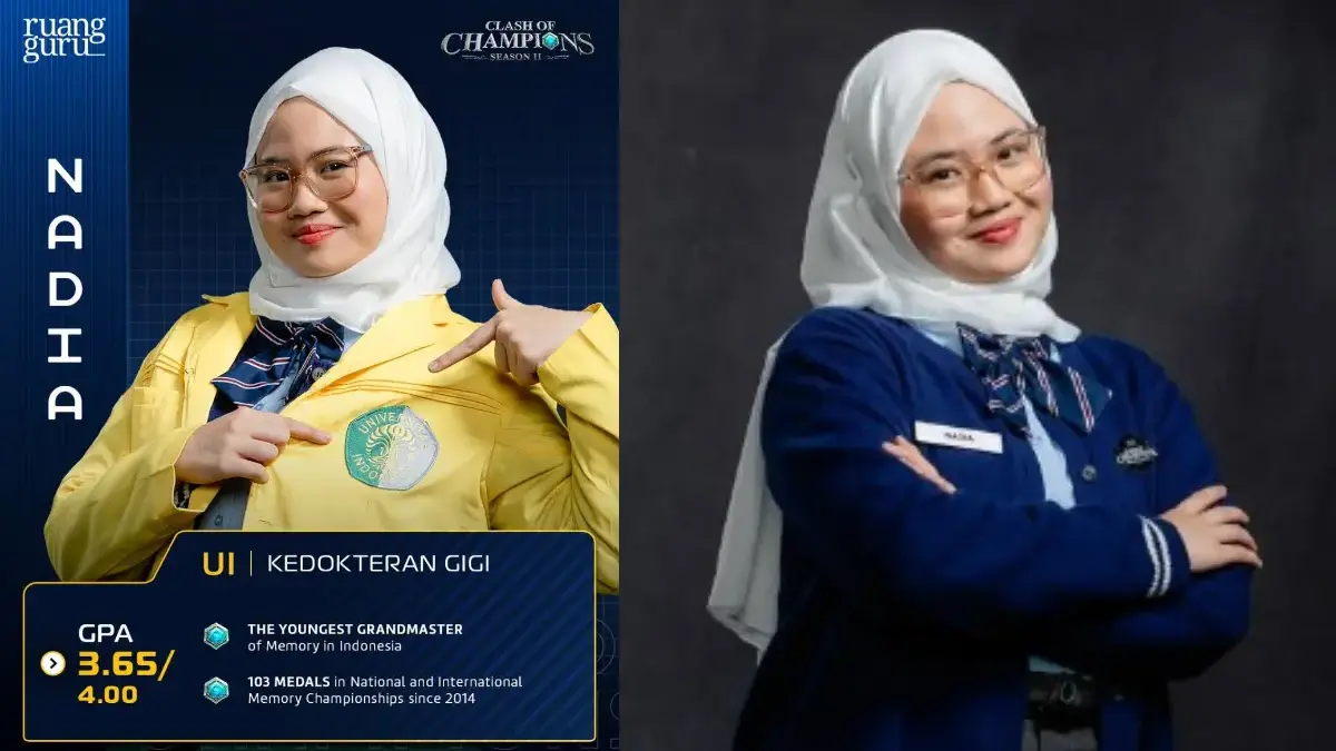 Profil Nadia: Peserta Clash of Champions Seasoan 2 (istimewa: ruangguru.com)