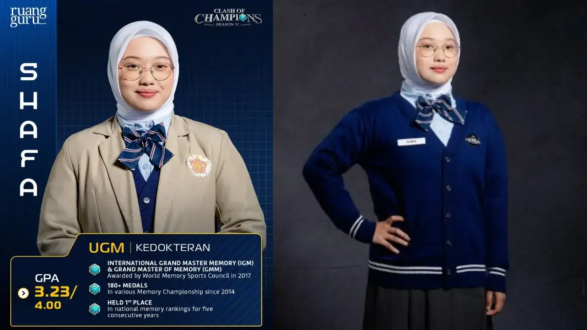 Profil Shafa Peserta Clash of Champions Season 2 (istimewa: Ruangguru.com)