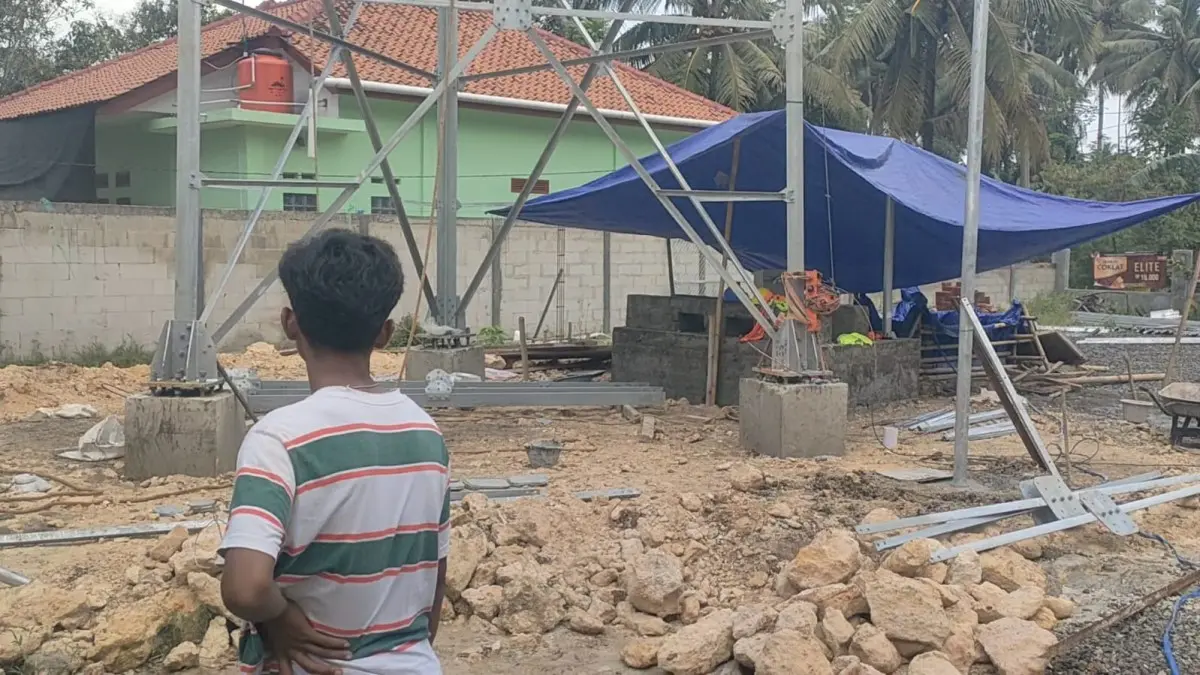pembangunan tower BTS di Pangandaran