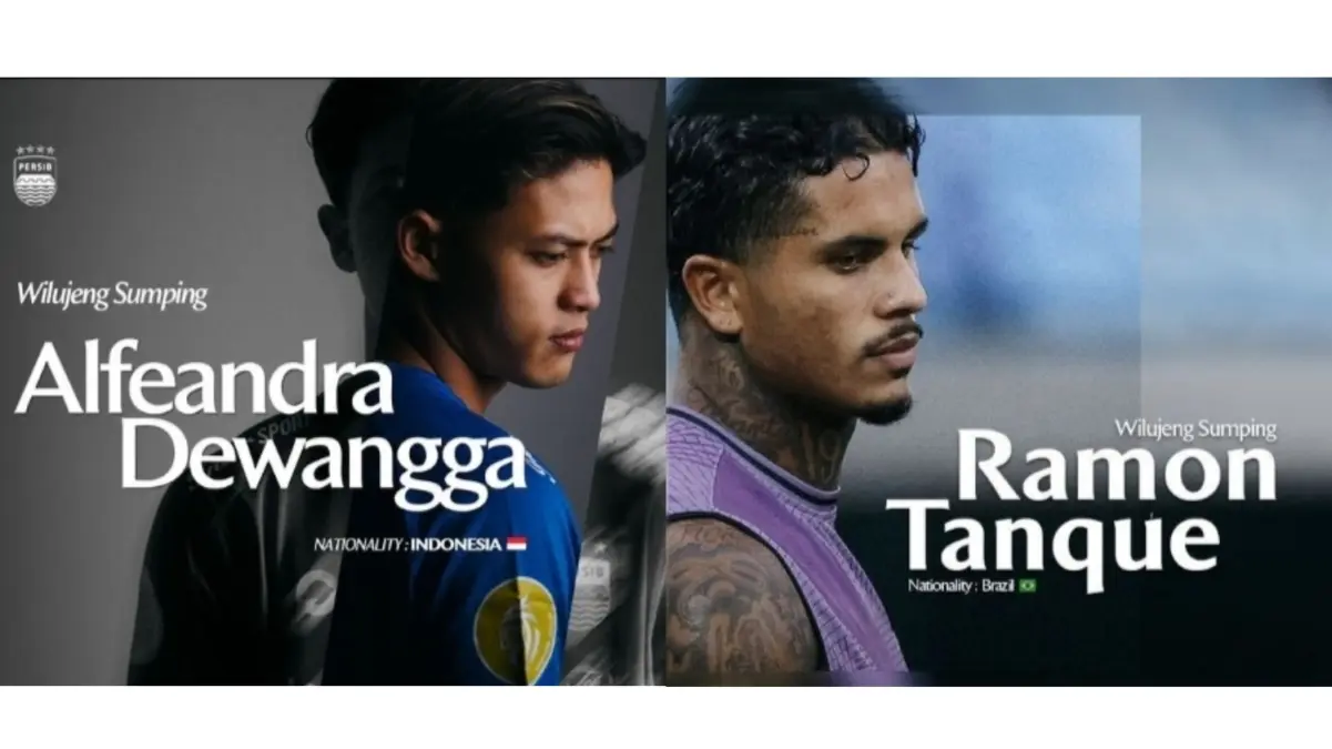 Pemain Persib Alfeandra Dewangga dan Ramon Tanque