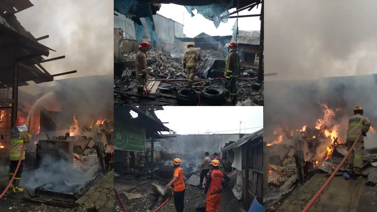 Damkar kota tasikmalaya, kebakaran pasar Cikurubuk, tempat penampungan sampah