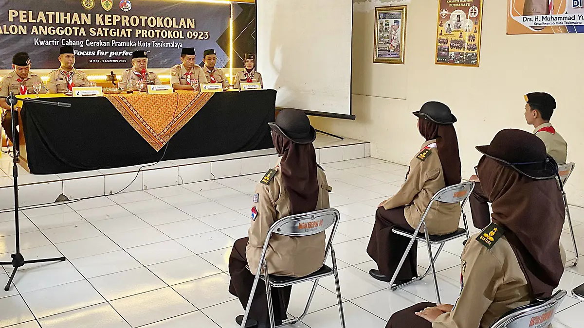 pramuka kota tasikmalaya belajar protokol