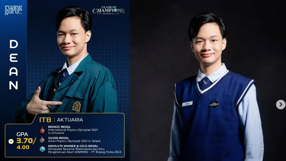 Profil Dean Peserta Clash of Champions Season 2 (instagram.com @dean.hartono)