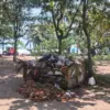 sampah di objek wisata Pantai Pangandaran