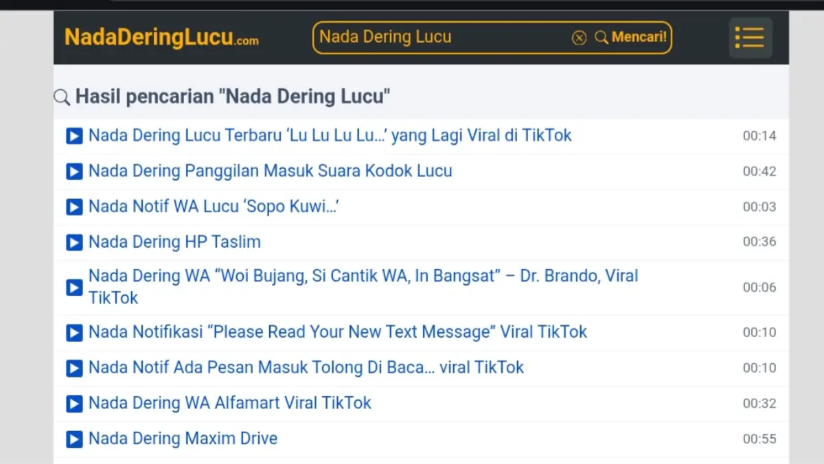 Nada Dering WA Lucu