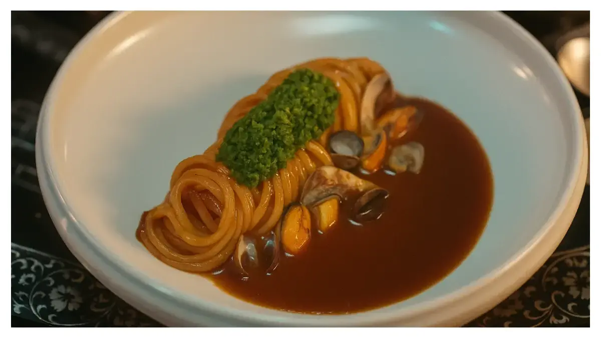 Hidangan Pasta Doenjang Kerang (ilustrasi by ChatGPT)