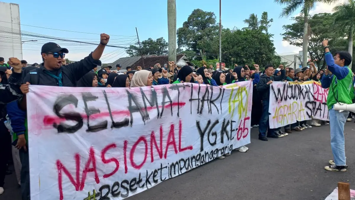 demo suarakan petani