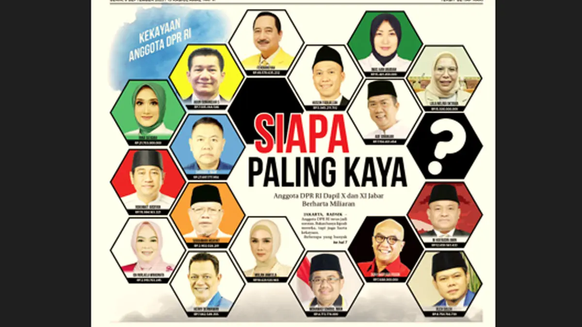 Kekayaan anggota DPR RI dapil Jabar X dan XI