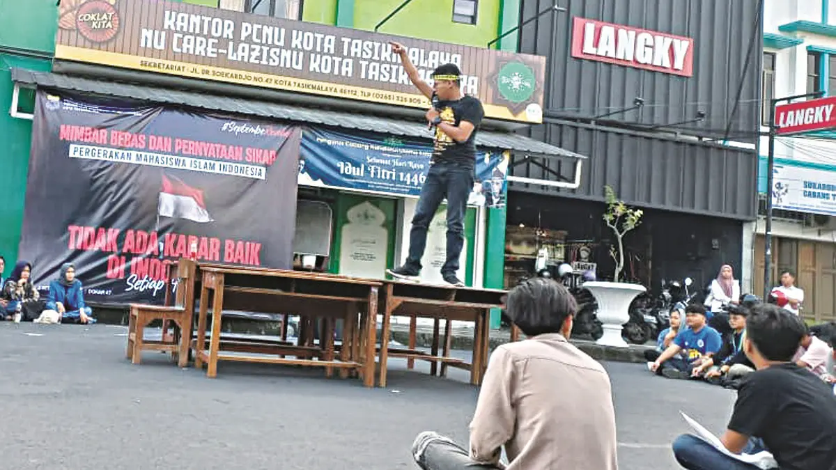 mimbar bebas pmii kota tasikmalaya