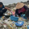 sampah di laut Pangandaran