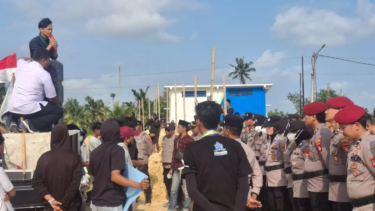 Unjuk Rasa di Polres Pangandaran