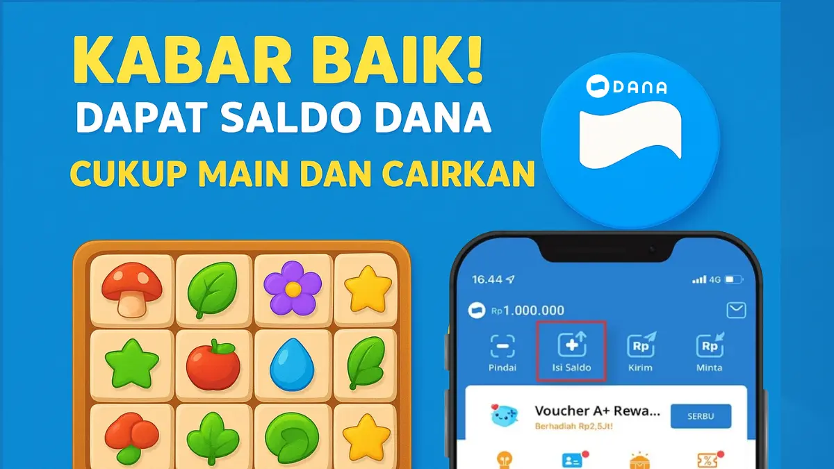 Kabar Baik! Dapat Saldo DANA Gratis Rp415.000 Lewat Game Tile Puzzle Matching Land, Cukup Main dan Cairkan! Saldo DANA Gratis