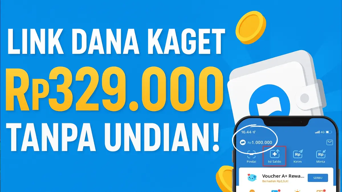Khusus Pengguna DANA! Cara Klaim Link DANA Kaget Rp329.000 Tanpa Undian Siang Ini Langsung Cair ke Akunmu! Link DANA Kaget
