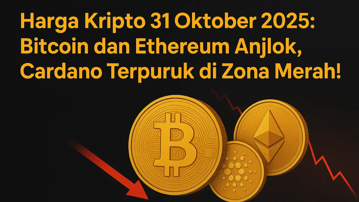 Harga Kripto 31 Oktober 2025! Bitcoin dan Ethereum Anjlok, Cardano Terpuruk di Zona Merah! harga kripto hari ini