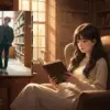 Prompt AI,Edit Foto di Perpustakaan