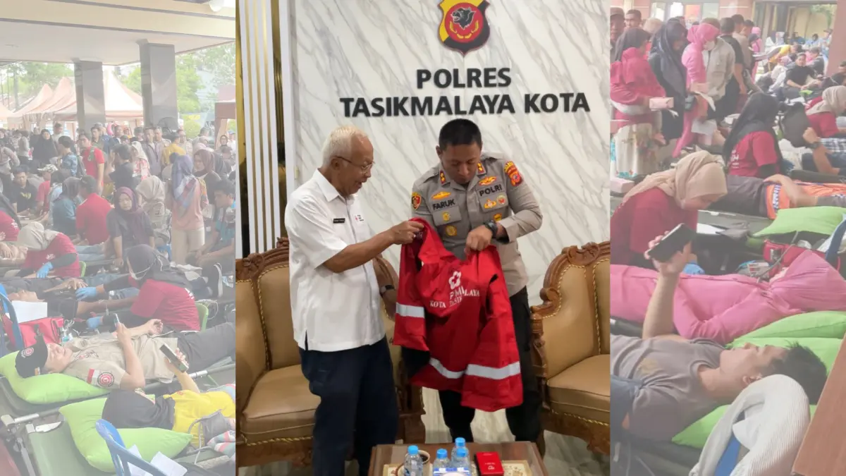 Kapolres tasikmalaya kota, keluarga donor darah