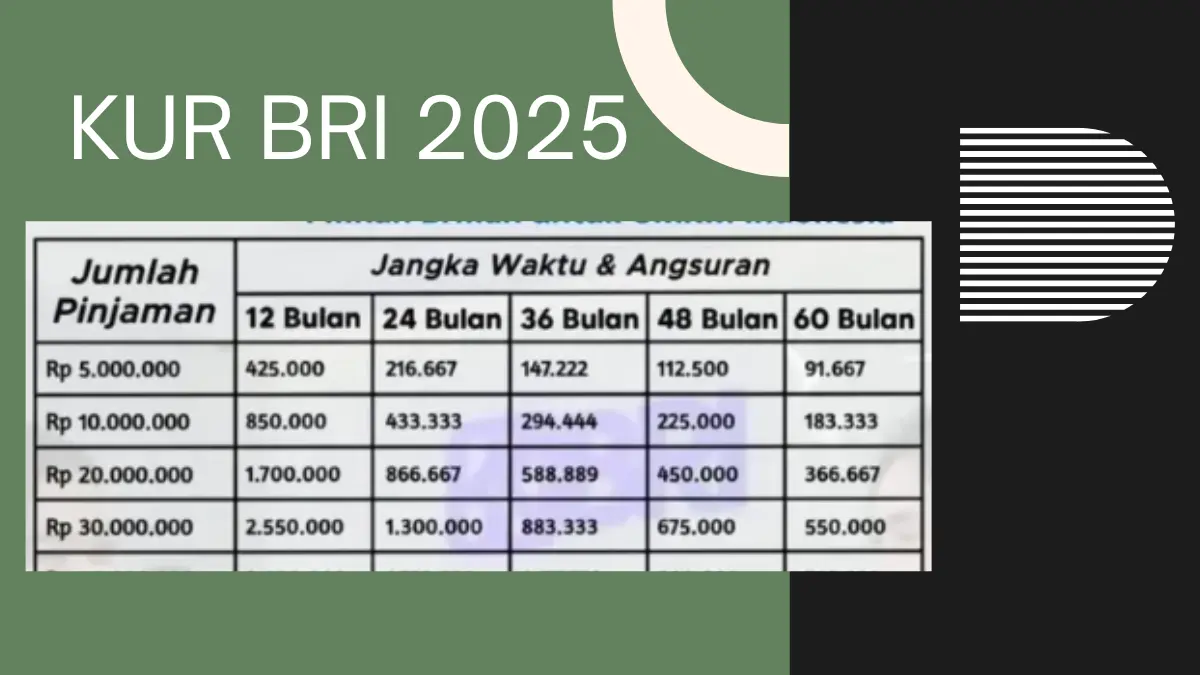 Cara Daftar KUR BRI 2025 Online Terbaru, Syarat, dan Simulasi Angsuran Plafon Rp50 Juta KUR BRI