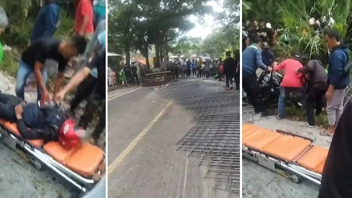 kecelakaan truk di gentong Tasikmalaya