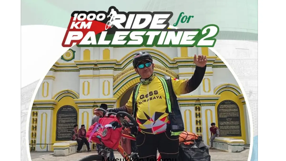 Jalan Panjang Cak Amu Membela Palestina, Ikut Tempuh 1000 Km Ride For Palestine 2, Ini Rute yang Akan Dilewati Jurnalis senior Abdul Muis atau akrab disapa Cak Amu mengikuti 1000 Km Ride For Palestine 2