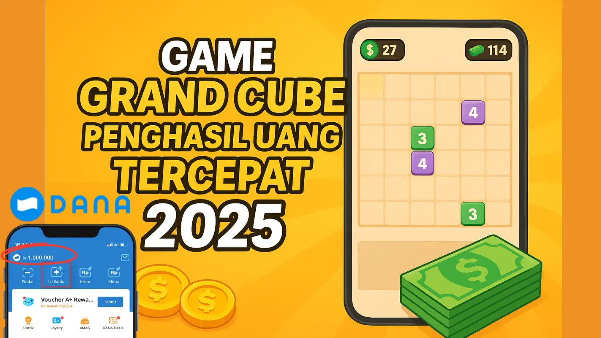 Terbukti Cair! Game Grand Cube Penghasil Uang Tercepat 2025, Klaim Saldo DANA Gratis Tanpa Undang Teman Aplikasi Penghasil Uang