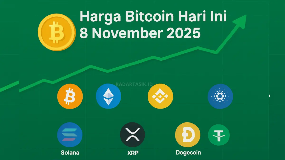 Harga Bitcoin Hari Ini 8 November 2025, Kripto Kompak Menghijau, Dogecoin Melonjak Paling Tinggi! harga Bitcoin