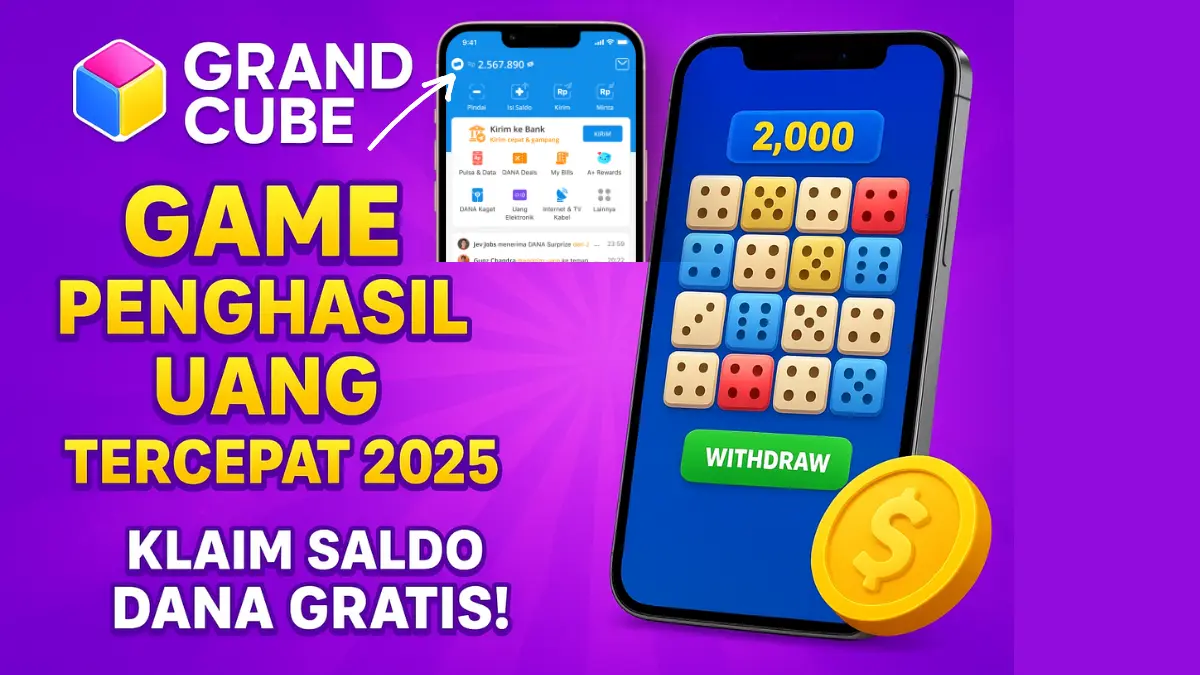 Ramai Dibahas! Game Penghasil Uang Tercepat 2025, Begini Cara Klaim Saldo DANA Gratis di Grand Cube game penghasil uang tercepat