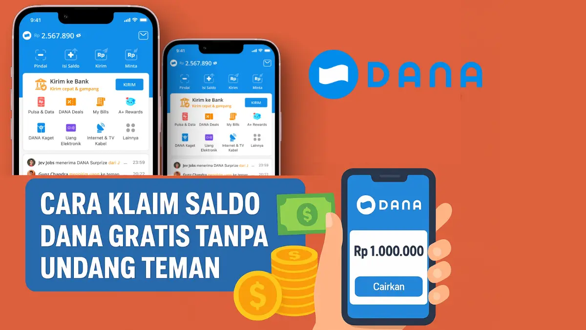 Cara klaim saldo DANA gratis tanpa undang teman