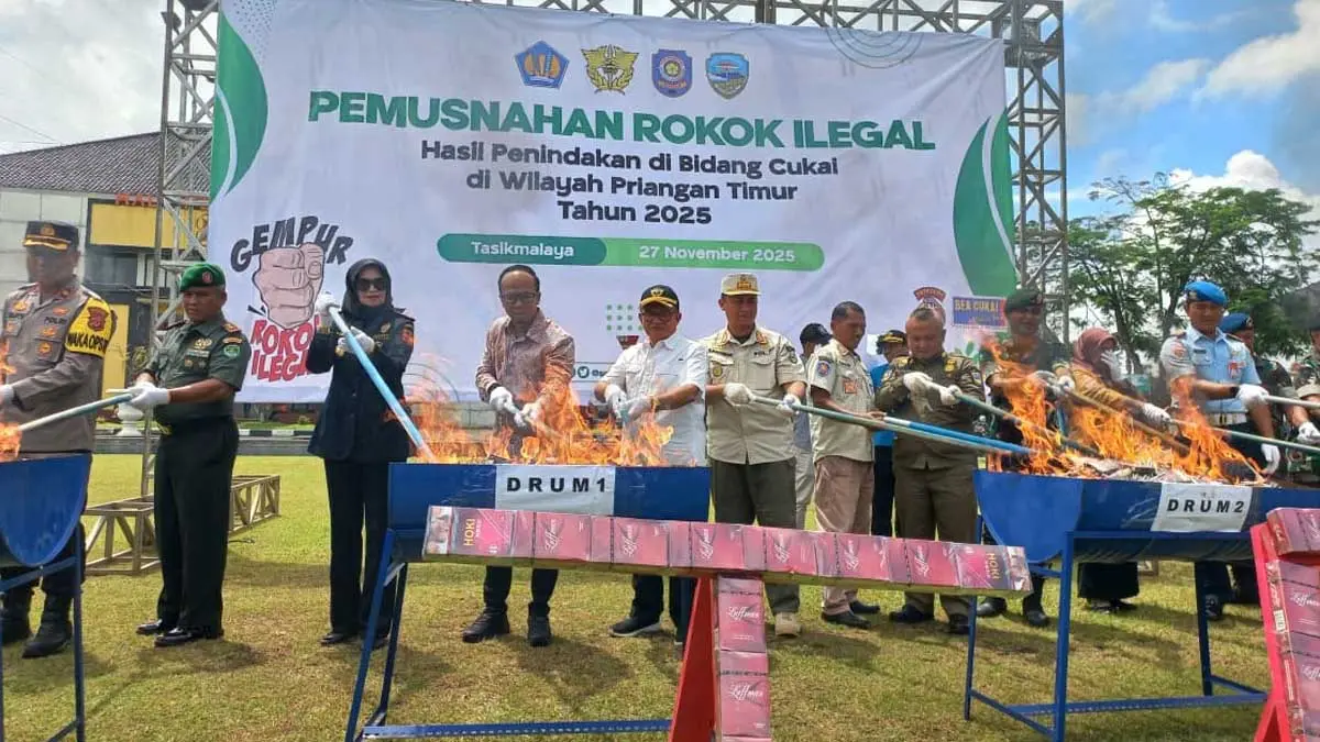 rokok ilegal di kota tasikmalaya