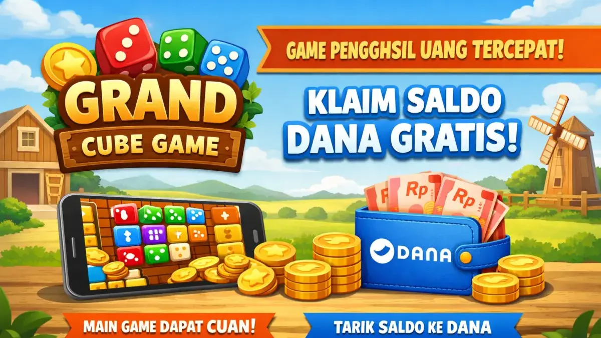 Grand Cube Game Penghasil Uang Tercepat, Klaim Saldo DANA Gratis Cuma Modal Main Game Grand Cube Game