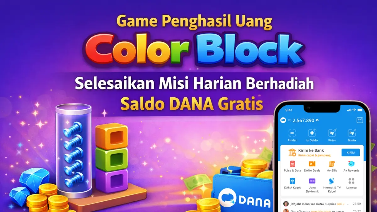 Game Penghasil Uang Color Block, Selesaikan Misi Harian Berhadiah Saldo DANA Gratis game penghasil uang