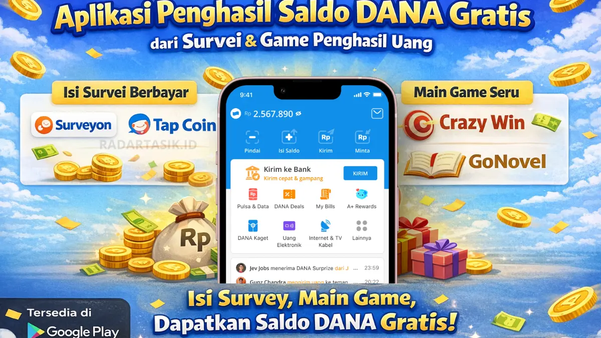 Aplikasi penghasil saldo DANA