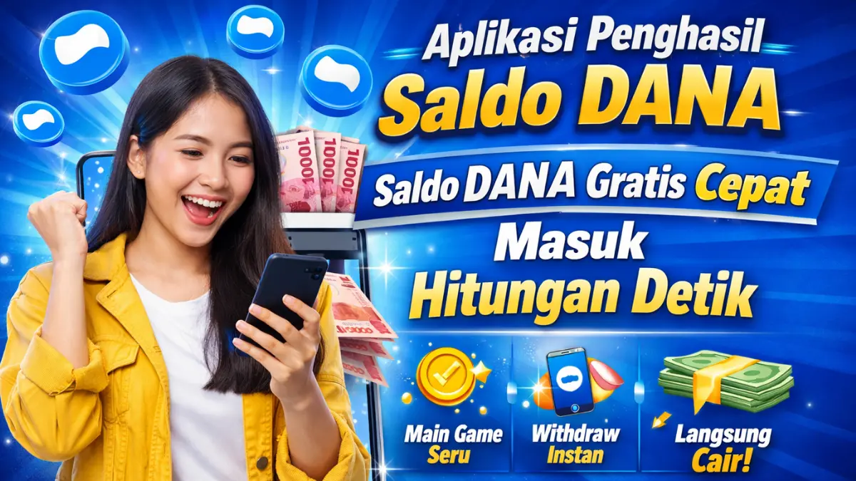 Aplikasi Penghasil Saldo DANA, Saldo DANA Gratis Cepat Masuk Hitungan Detik Aplikasi Penghasil Saldo DANA