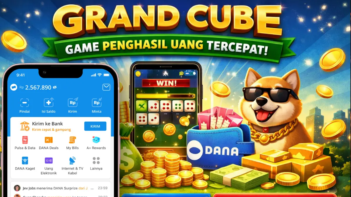 Grand Cube Game Penghasil Uang Tercepat, Klaim Saldo DANA Gratis Lewat Game Santai Game Penghasil Uang Tercepat