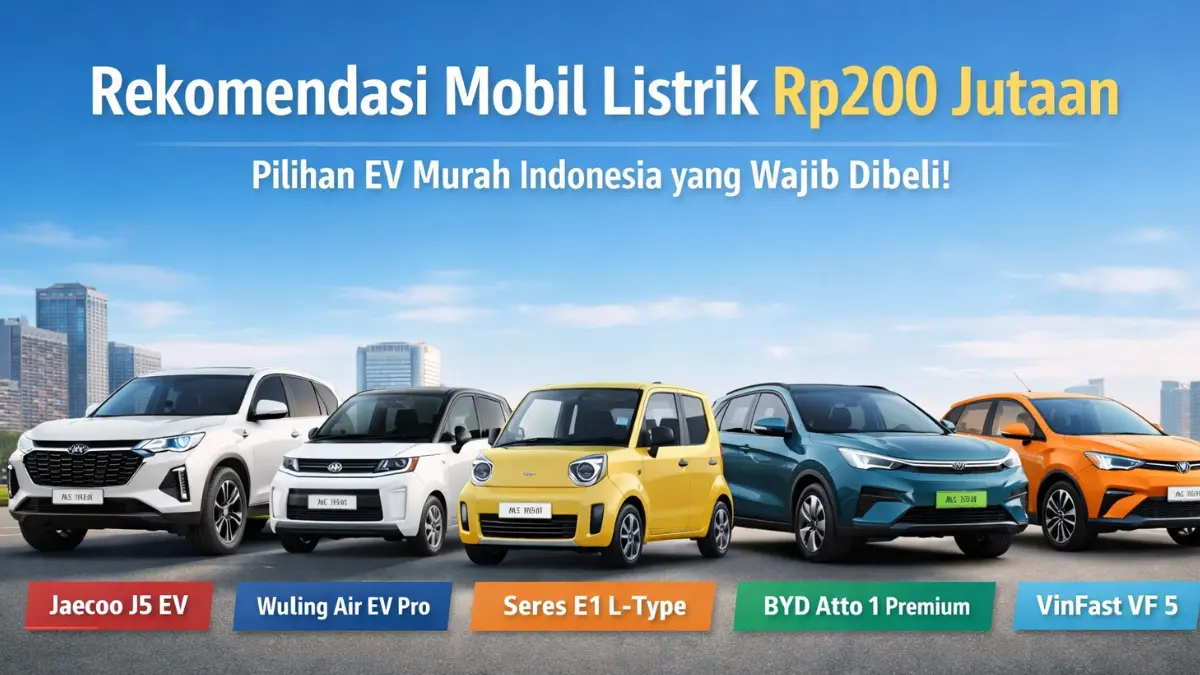 Rekomendasi Mobil Listrik Rp200 Jutaan, Pilihan EV Murah Indonesia Paling Layak Dibeli Rekomendasi mobil listrik