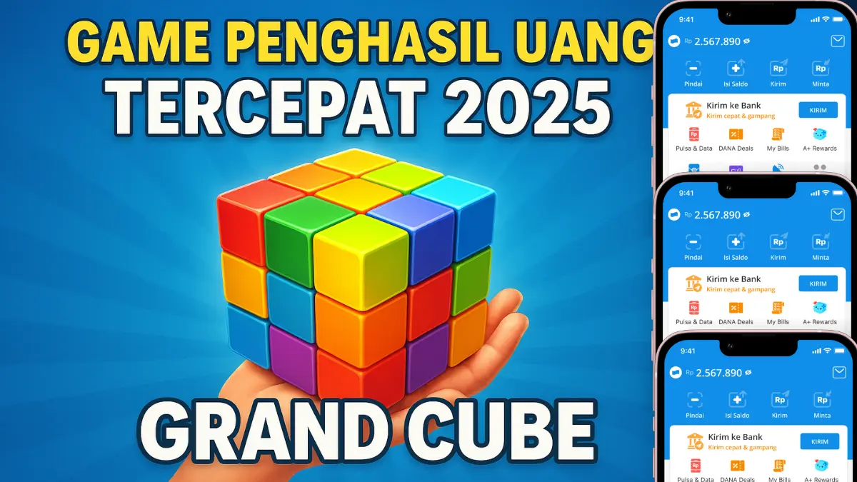 Viral! Cara Klaim Saldo DANA Gratis di Game Penghasil Uang Tercepat 2025 Grand Cube, Langsung Cair Tanpa Ribet Game penghasil uang tercepat 2025