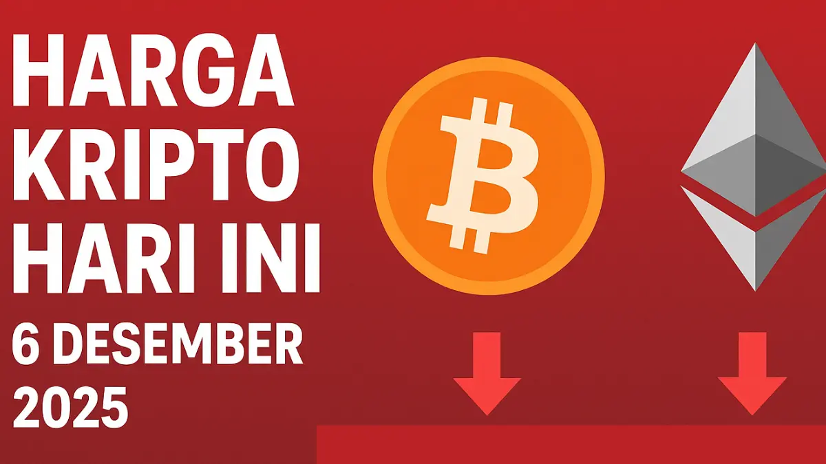 Harga Kripto Hari Ini 6 Desember, Bitcoin Anjlok ke Rp1,49 Miliar, Ethereum Juga Ikut Merah! Simak Analisisnya Harga kripto hari ini
