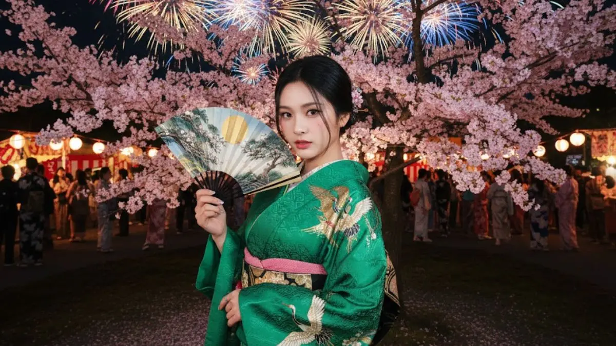 Foto Pakai Kimono Jadi Cinematic di Festival Kembang Api Jepang, Simak Caranya dengan Prompt Gemini AI! Prompt Gemini AI