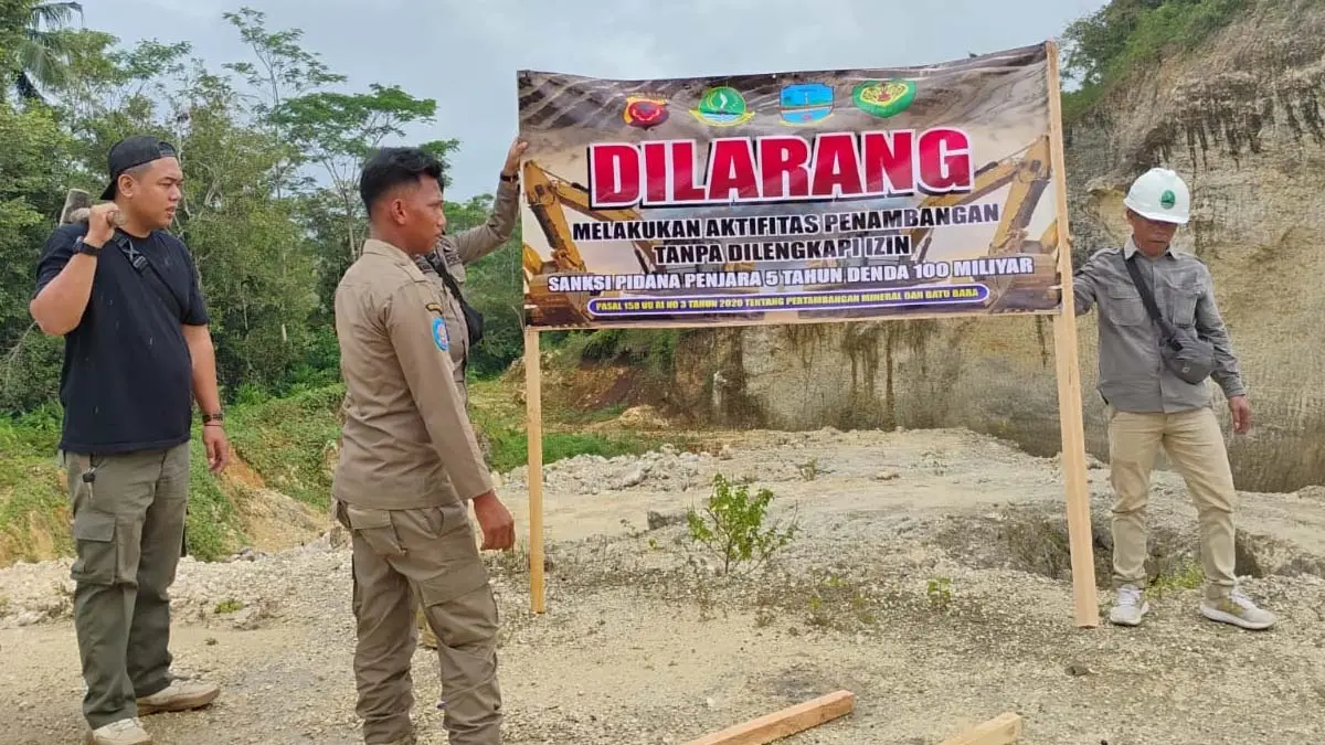 Dua Tambang Galian C Ilegal Ditutup di Pangandaran tambang galian c ilegal di pangandaran