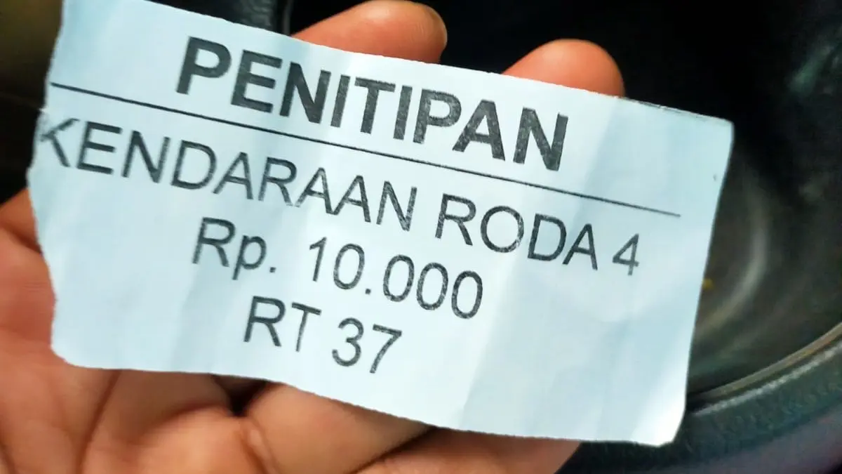 Karcis parkir wisata pangandaran