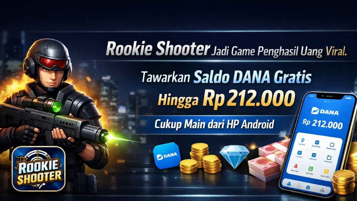 Rookie Shooter Jadi Game Penghasil Uang Viral, Tawarkan Saldo DANA Gratis Hingga Rp212.000 Cukup Main dari HP game penghasil uang