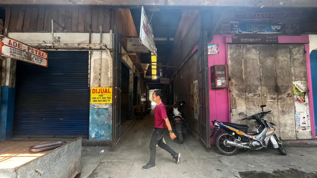 ribuan kios kosong di Pasar Cikurubuk Kota Tasikmalaya