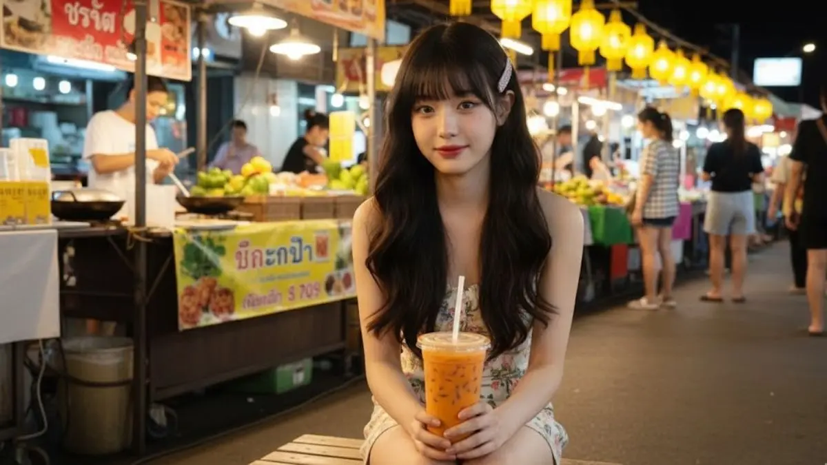 Prompt Gemini AI Ini Bisa Ubah Foto Kamu Jadi Night Market Thailand Estetik Prompt Gemini AI