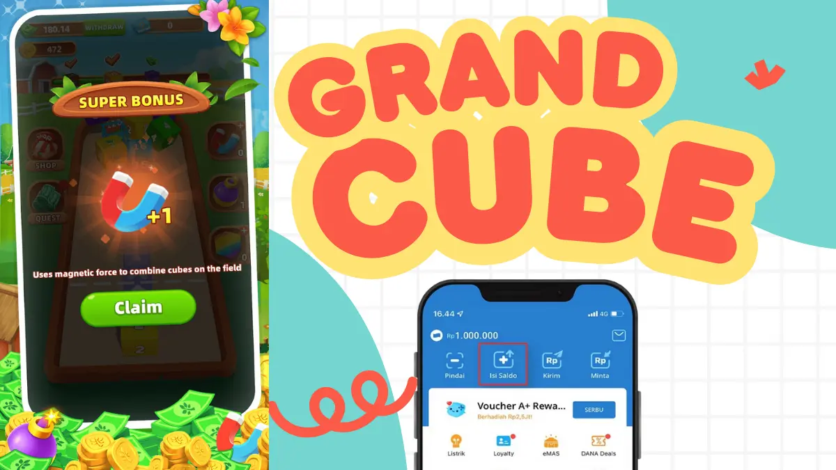 Cuma Main Santai! Grand Cube Game Penghasil Uang Tercepat 2026 Ini Bikin Saldo DANA Gratis Masuk Tanpa Ribet game penghasil uang