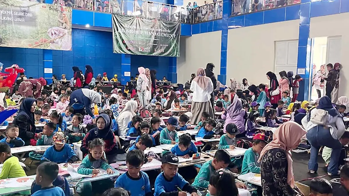 Lomba Mewarnai PAUD dan TK di Cisurupan Jadi Sarana Edukasi Konservasi Lingkungan dan Kukang lomba mewarnai