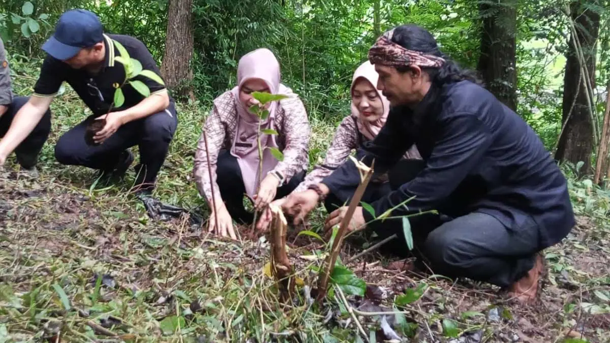 Cegah Bencana, 100 Pohon Ditanam di Situs Singa Perbangsa Kota Banjar penanaman pohon di Kota Banjar